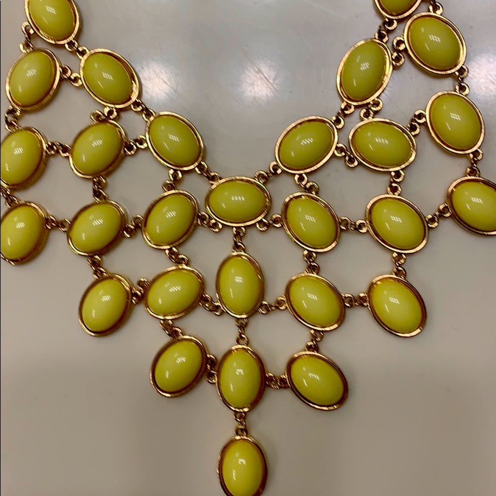 Yellow statement necklace